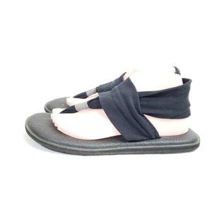 Sanuk Yoga Sling Sandals Women's Size 10 Black Fab